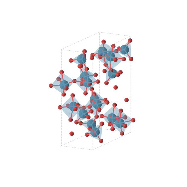 Crystal structure of Re2O7 (orthorhombic, P212121 (No. 19))