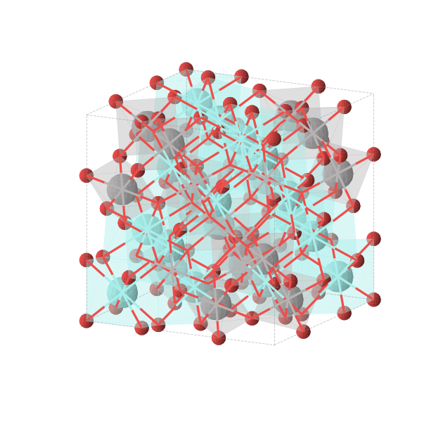 Crystal structure of Y2V2O7 (cubic, Fd-3m (No. 227))