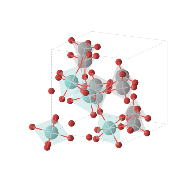 Crystal structure of O28V8Zr4 (cubic, Pa-3 (No. 205))