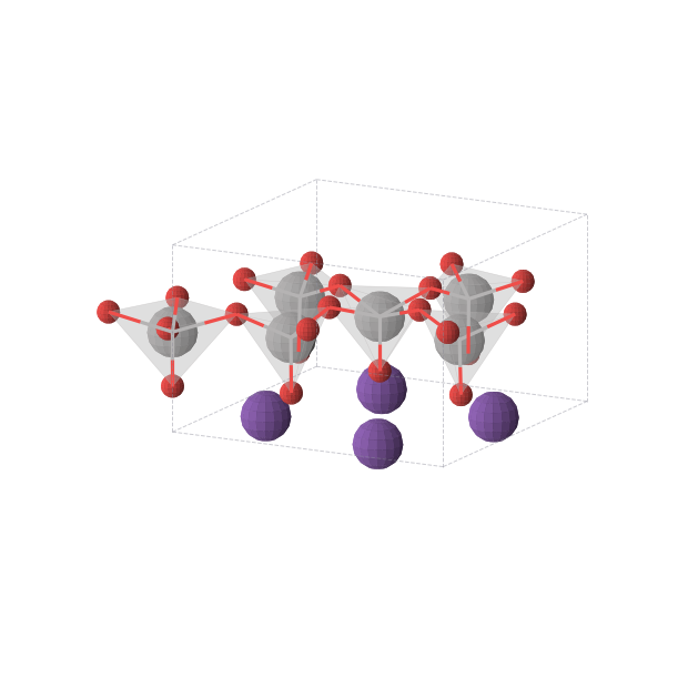 Crystal structure of Rb2V3O8 (tetragonal, P4bm (No. 100))