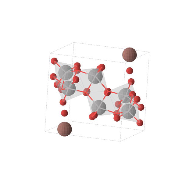 Crystal structure of O16Tl2V6 (monoclinic, P21/m (No. 11))