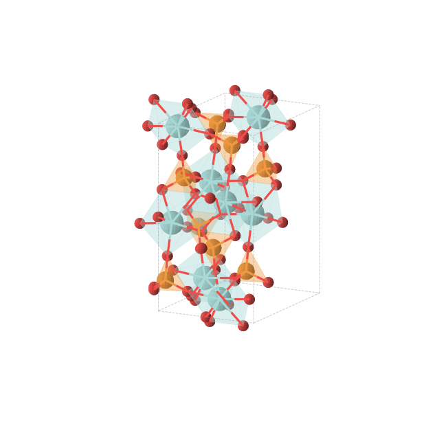 Crystal structure of Zr2P2O9 (orthorhombic, Cmce (No. 64))