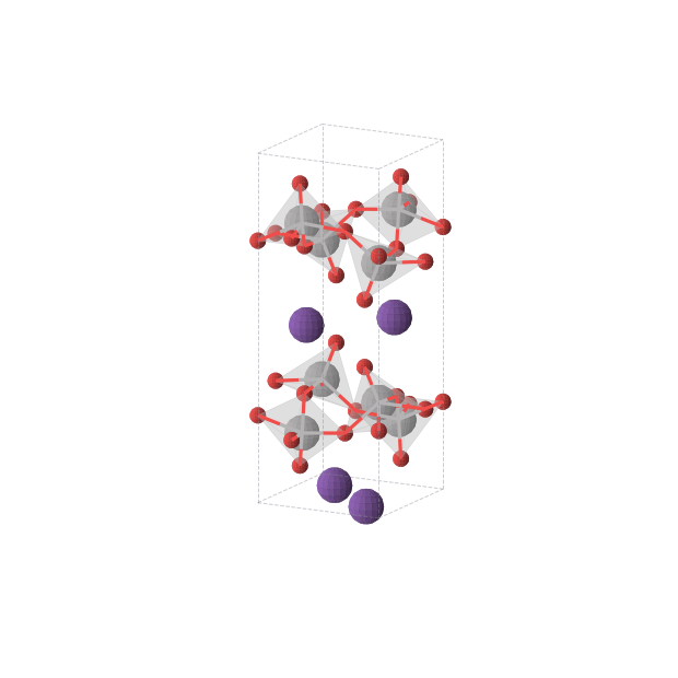 Crystal structure of Rb2V4O9 (tetragonal, P42/m (No. 84))