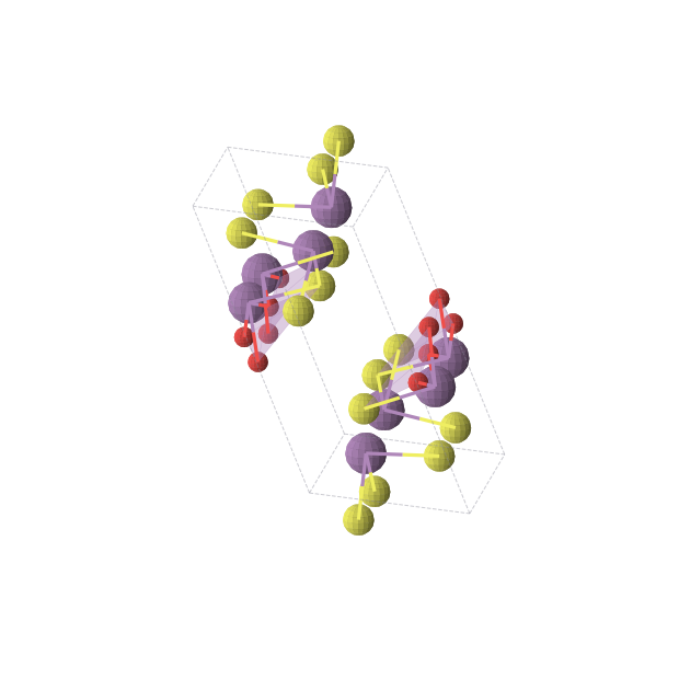 Crystal structure of O4S8Sb8 (triclinic, P-1 (No. 2))