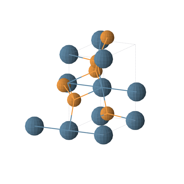 Crystal structure of P2Os (orthorhombic, Pnnm (No. 58))