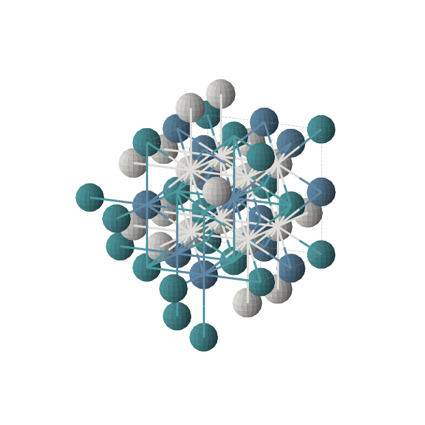 Crystal structure of Os1Rh1Sc2 (cubic, Fm-3m (No. 225))