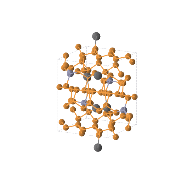 Crystal structure of P56Pb4Zn4 (orthorhombic, Pnma (No. 62))