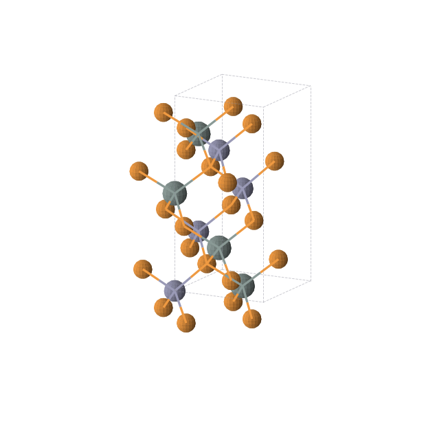 Crystal structure of P2Sn1Zn1 (tetragonal, I-42d (No. 122))