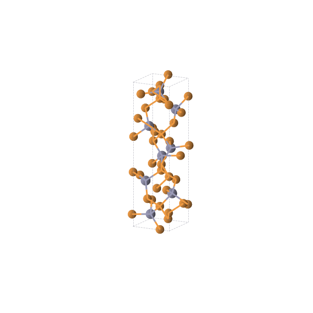 Crystal structure of ZnP2 (tetragonal, P43212 (No. 96))