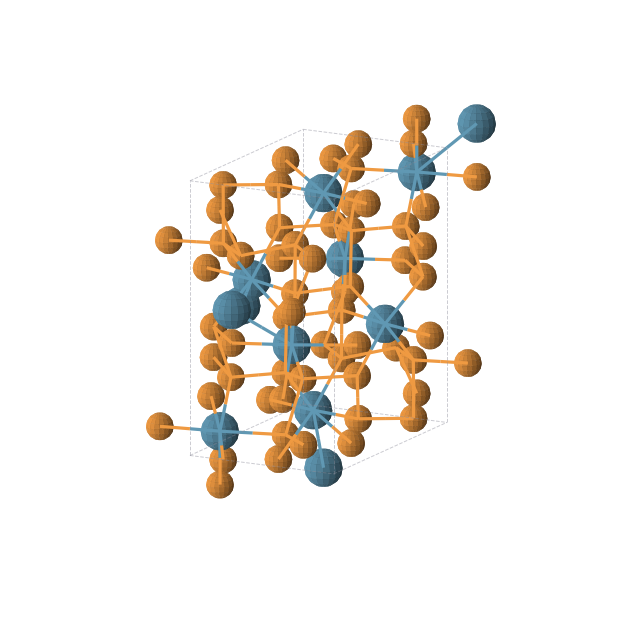 Crystal structure of ReP4 (orthorhombic, Pbca (No. 61))