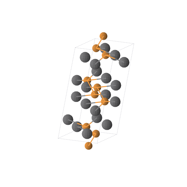 Crystal structure of PPb (monoclinic, P21/c (No. 14))