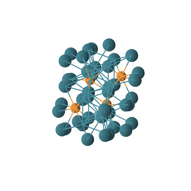 Crystal structure of PPd3 (orthorhombic, Pnma (No. 62))