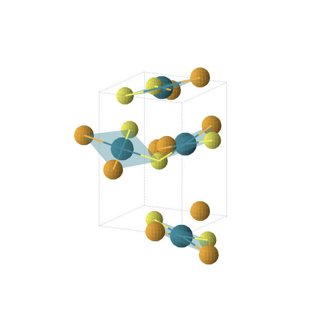 Crystal structure of PdSeS (orthorhombic, P212121 (No. 19))