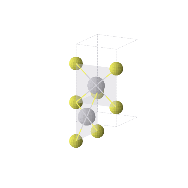 Crystal structure of PtS (tetragonal, P42/mmc (No. 131))