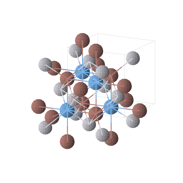 Crystal structure of Pt1Ta1Tl1 (cubic, F-43m (No. 216))