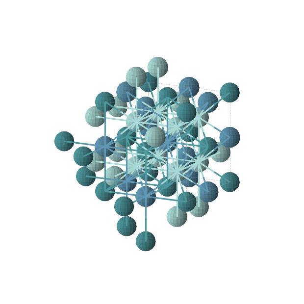 Crystal structure of Re1Rh1Zr2 (cubic, Fm-3m (No. 225))