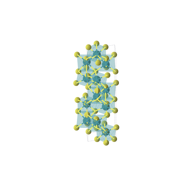 Crystal structure of Rh2S3 (trigonal, R-3c (No. 167))