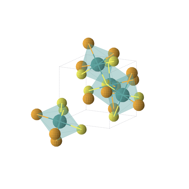 Crystal structure of RuSeS (cubic, P213 (No. 198))