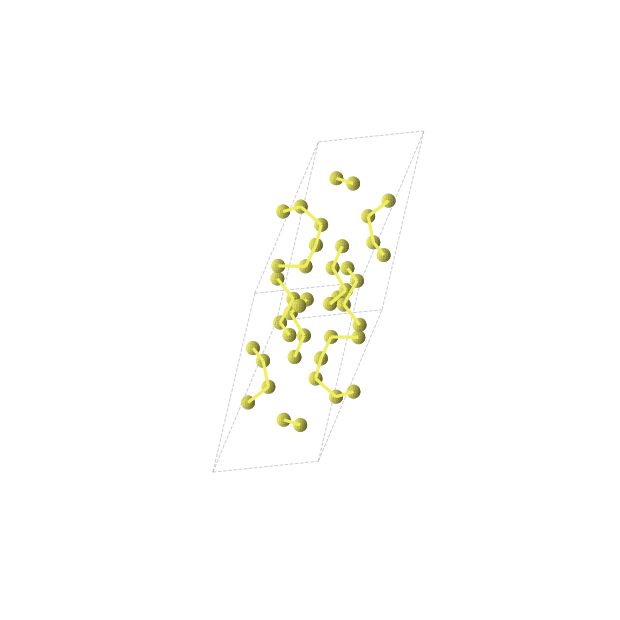 Crystal structure of S (orthorhombic, Fddd (No. 70))