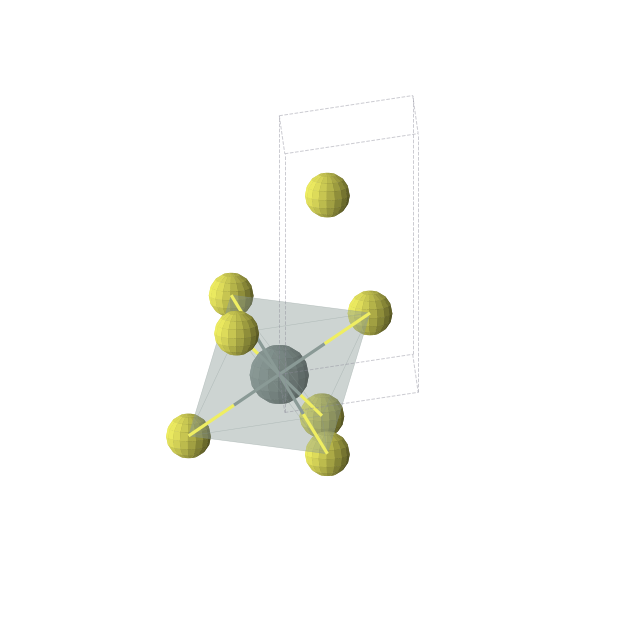 Crystal structure of SnS2 (trigonal, P-3m1 (No. 164))