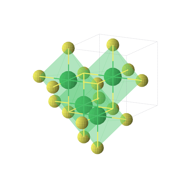 Crystal structure of YbS (cubic, Fm-3m (No. 225))