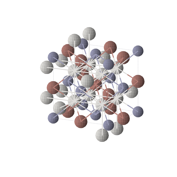 Crystal structure of Sc2TlZn (cubic, Fm-3m (No. 225))