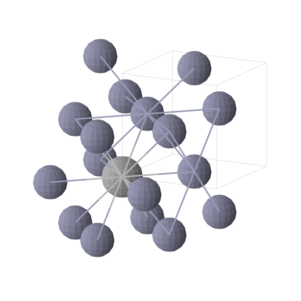 Crystal structure of VZn3 (cubic, Pm-3m (No. 221))